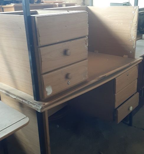 Wooden office desk scrap