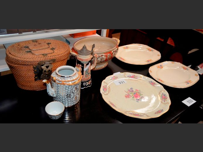ROSENTHAL PLATTERS, FLORENTINE VEGGIE DISH, GERMAN BEER STEIN, etc