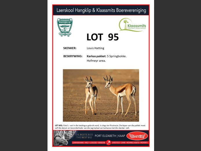 Karkaspakket - 5 x Springbokke | Louis Hatting