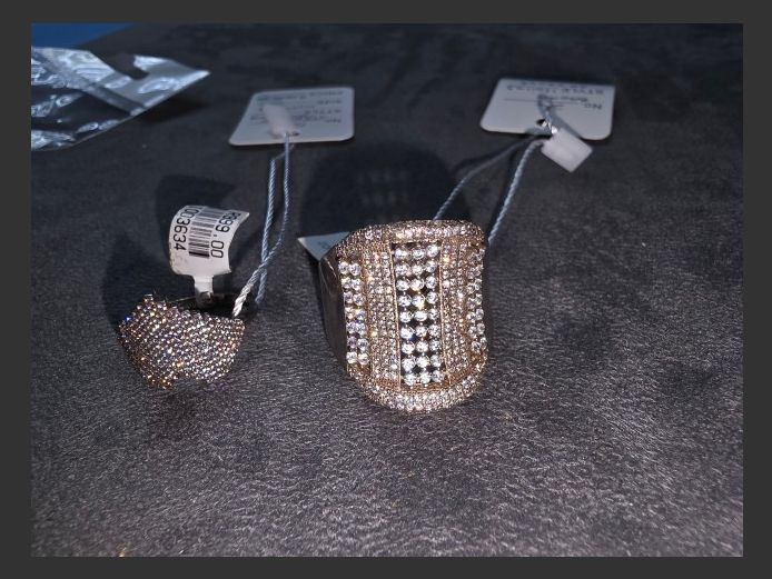 BROAD DRESS RING & STIRLING SILVER RING