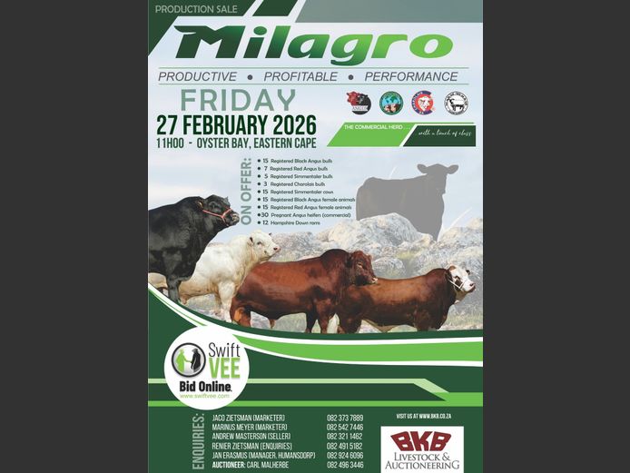 MILAGRO PRODUCTION SALE