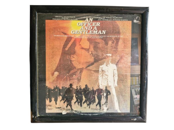 1982 Film "An Officer and a Genleman" Vinyl Record Framed