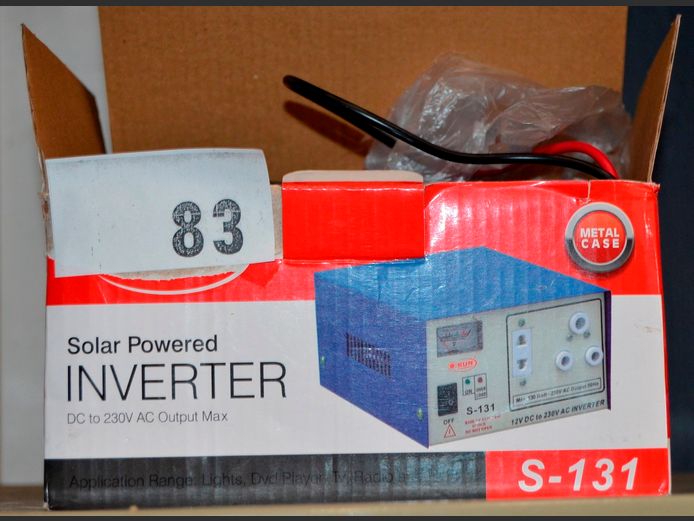 SUN 12VOC-230VAC SOLAR INVERTER [Untested]