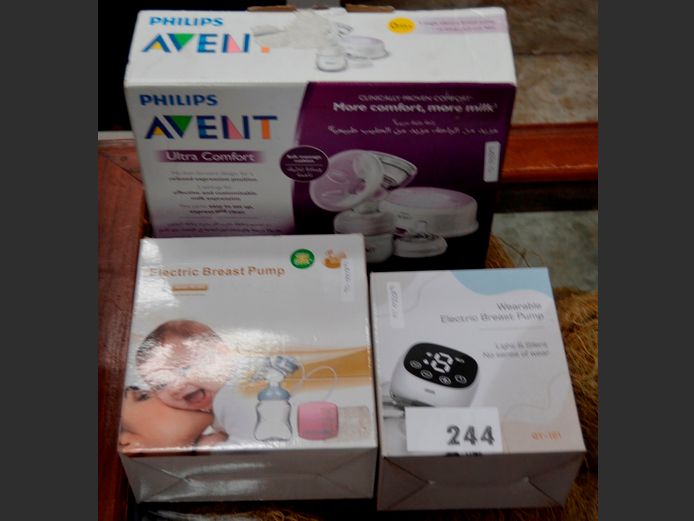 LOT OF 3 BREAST PUMPS: PHILIPS & ANOTHER [Untested]