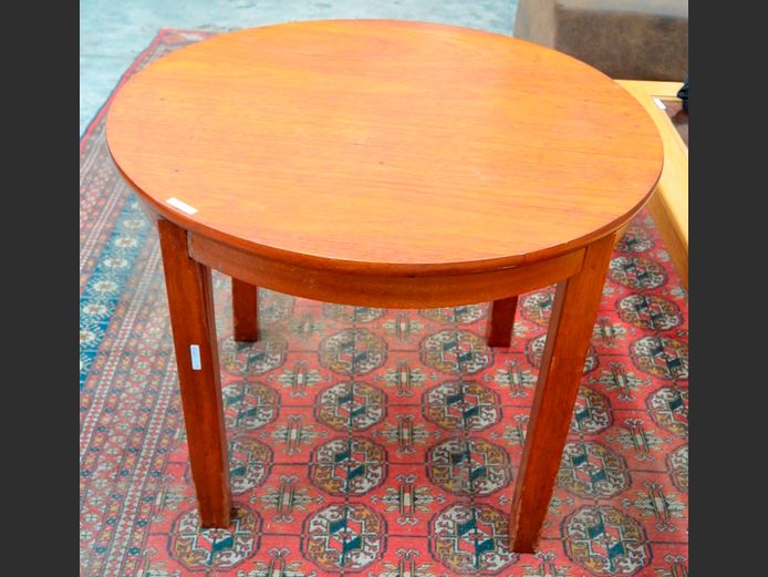 CIRCULAR TEAK OCCASIONAL TABLE, 80cm Diameter x 65cm High