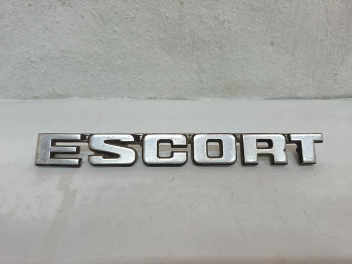 Vintage Ford Escort Chrome Car Badge Emblem