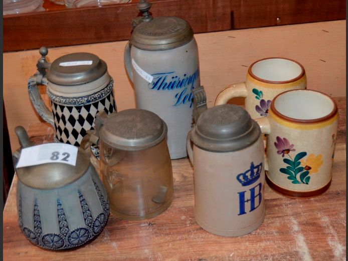 COLLECTION CERAMIC BEER STEINS