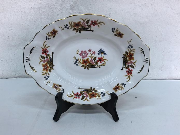 Royal Stafford Floral Bone China Oval Sandwich Dish
