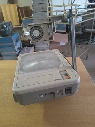 Transparency overhead projector scrap