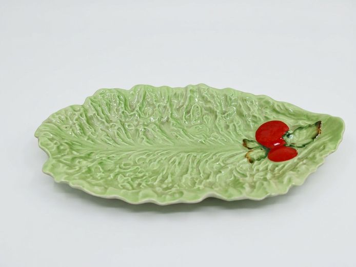 Vintage Carlton Ware Handpainted Lettuce and Tomato Dish