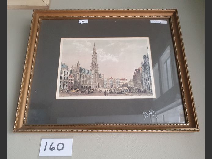 GILT FRAMED PRINT "TOWN HALL"