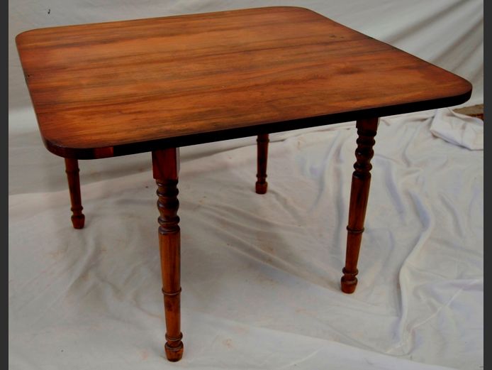 VICTORIAN MAHOGANY FOLDING GAMES TABLE, 90 x 90 x 66cm (Unfolded); 90 x 45 x 68cm (Folded)