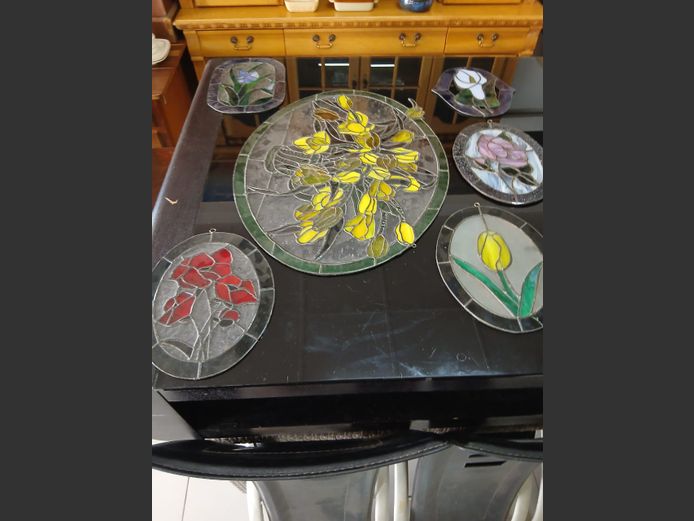 6x Lead glass inserts