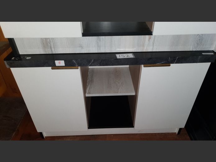BLACK & WHITE 2-DOOR PLASMA STAND