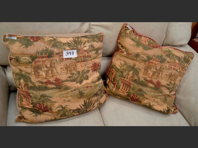 PAIR "TAPESTRY" SCATTER CUSHIONS