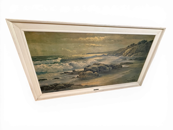 “Sunset Shore” by Robert Wood (Framed Seascape Print)