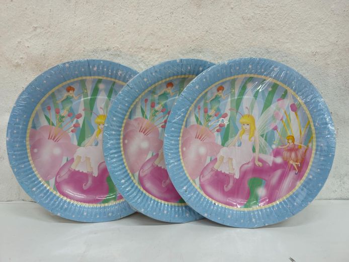 Three Packs of Fairy Theme Paper Plates - 6 Per Pack