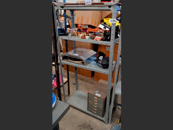 METAL 3-TIER SHELF, 77 x 39 x 153cm [Excluding contents of shelf]