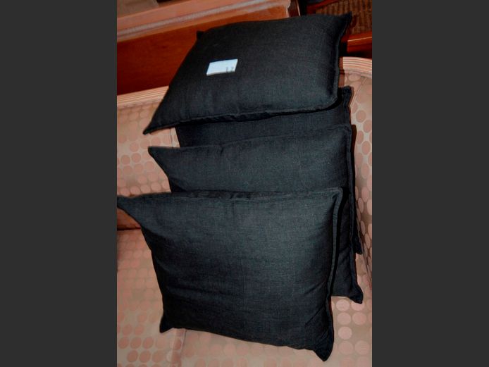 SET OF 4 DARK GREY SCATTER CUSHIONS, 45 x 45cm
