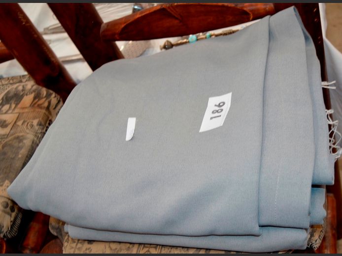 PAIR GREY CURTAINS