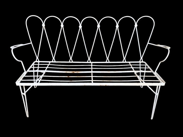 1950's Metal Garden Bench