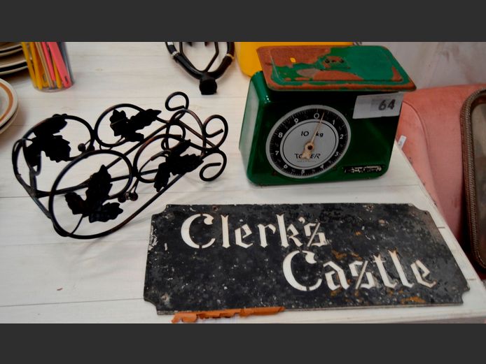 TOWER VINTAGE KITCHEN SCALE, WINE HOLDER, etc