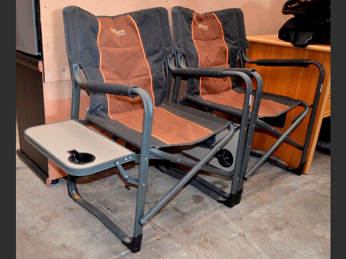 PAIR NATURAL INSTINCTS FOLDING CAMPING CHAIRS