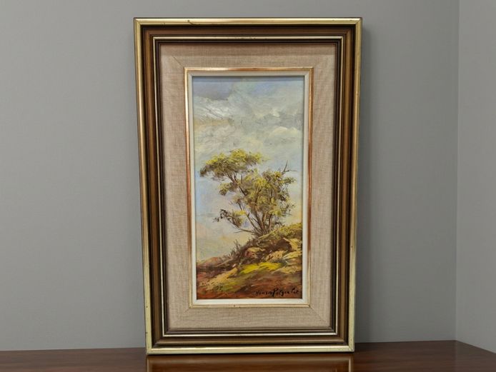 Hansie Potgieter (South African, b. 1942), Veld Landscape with Tree, Oil on Board