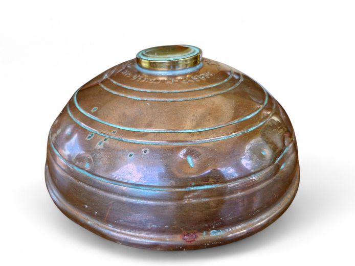 Antique Wafax Copper Bed Warmer "Hot Water Bottle"
