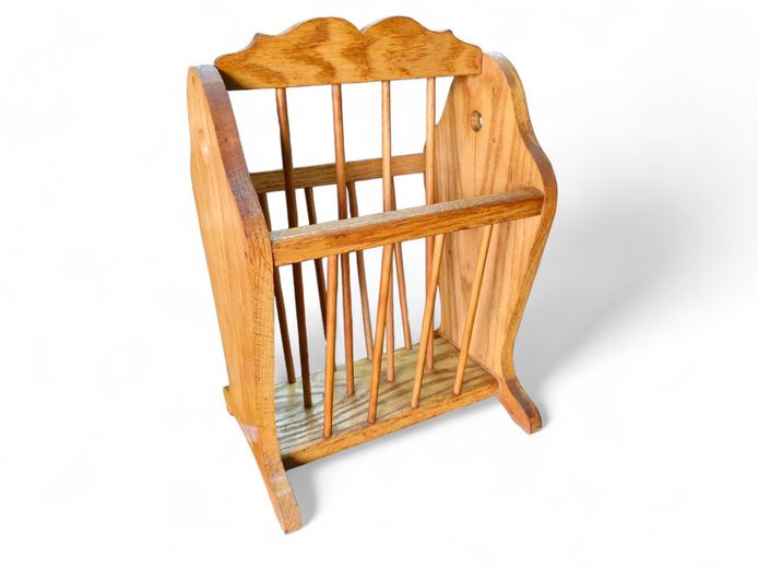 Vintage Wooden Magazine Rack