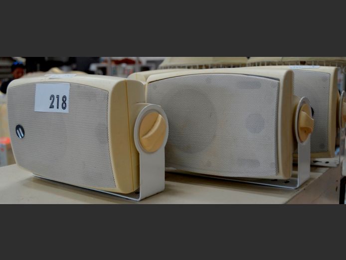 LOT OF 5: WALL MOUNT SPEAKERS [Untested]