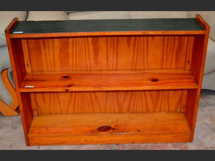 PINE 2-TIER BOOKSHELF, 102 x 21 x 74cm