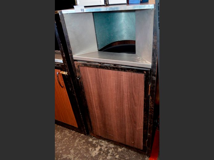 LARGE WASTE BIN STATION WITH PLASTIC BIN INSIDE [Needs attention]