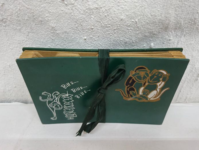 Vintage "Three Wise Monkeys" Accordion Document/Receipt Organizer