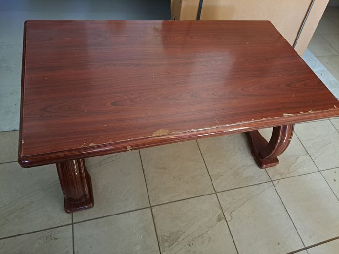 Light-brown wooden tea and coffee table