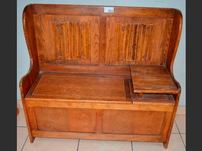 OAK MONK'S BENCH, 111 x 45cm