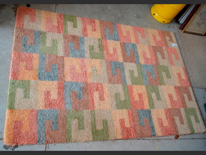 THICK PILE MULTI-COLOURED RUG, 180 x 120cm