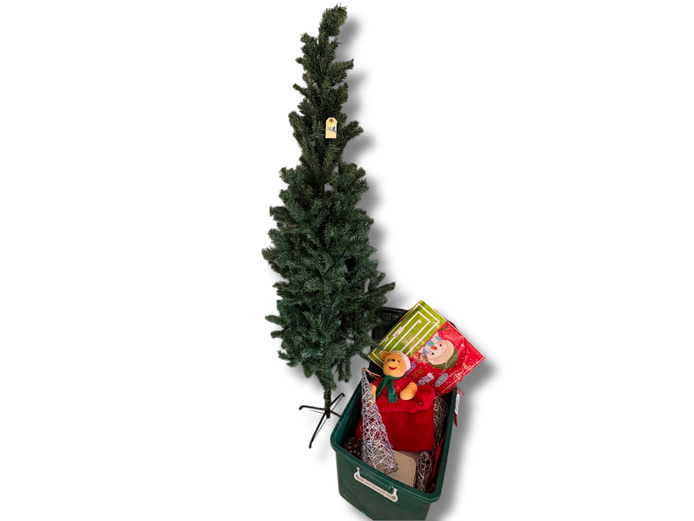 Christmas tree and lot of decorations