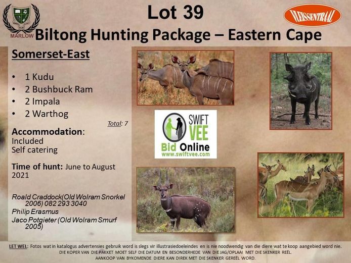 Biltong Hunting Package – Eastern Cape