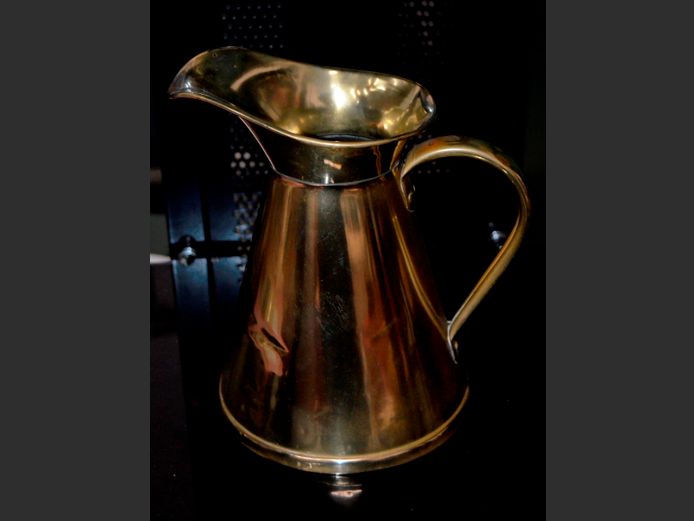 VINTAGE BRASS PITCHER, 21cm High