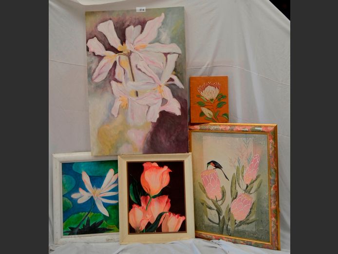 LOT: FRAMED & UNFRAMED OILS ON CANVAS, etc