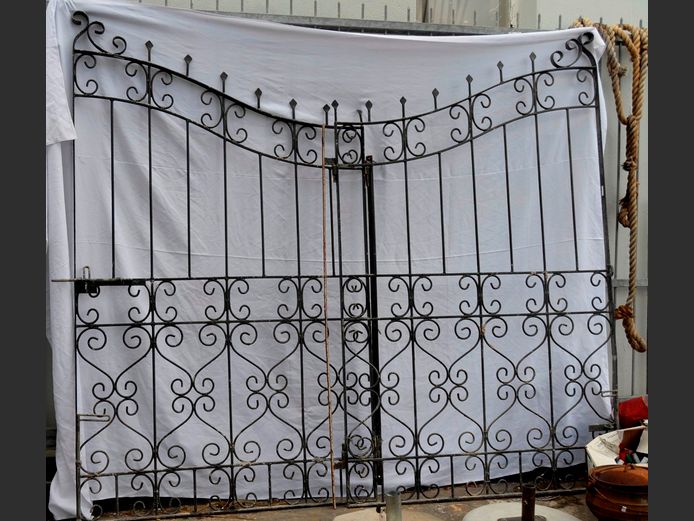 PAIR ORNATE STEEL GATES