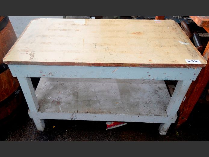 WORK TABLE WITH BOTTOM SHELF, 106 x 55 x 69cm