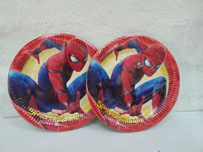 Two Packs Marvel Spider-Man Homecoming Paper Plates - 8 Per Pack