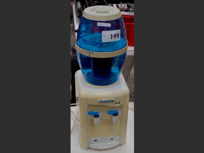LITTLE LUXURY TABLE TOP WATER DISPENSER, 57cm High [Switches on, untested further]