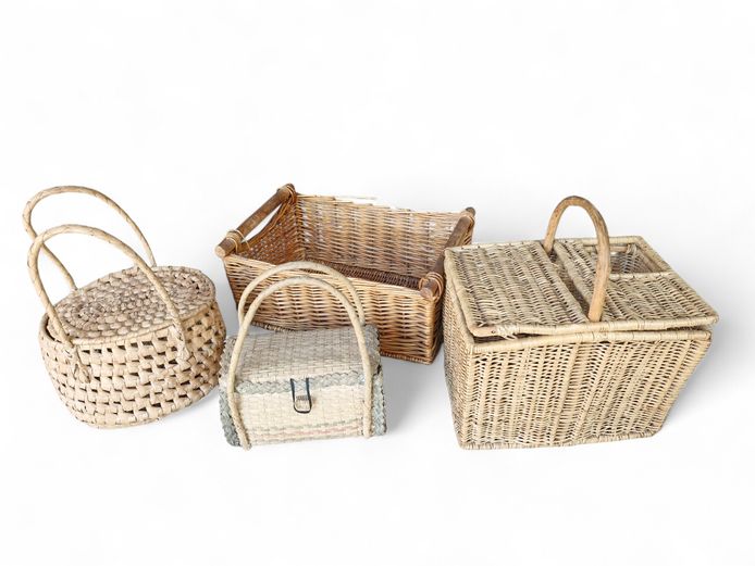 Collection of Assorted Weaved Baskets