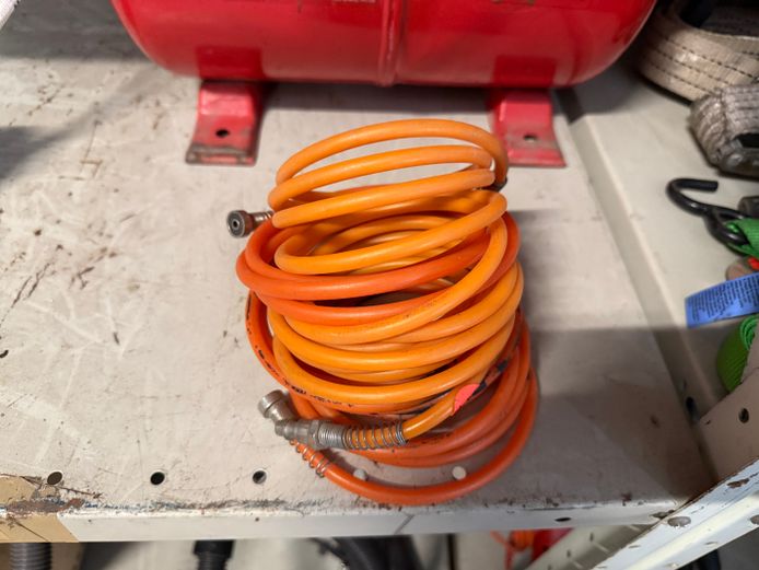 Orange high pressure pipe
