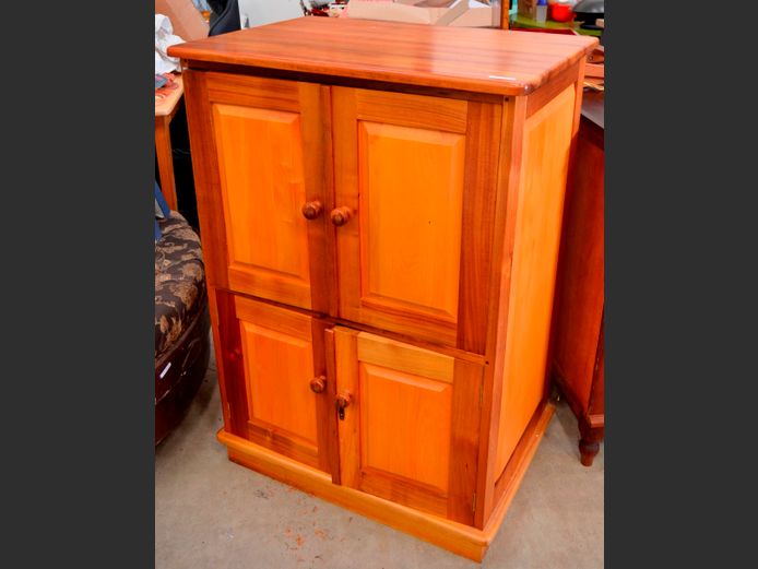 BLACKWOOD 4-DOOR TV CABINET, 79.5 x 55 x 111cm