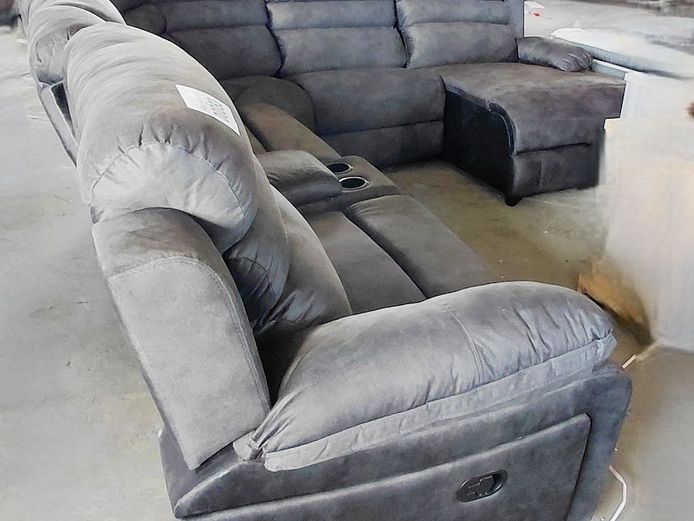 GREY 6PC CORNER LOUNGE SUITE 