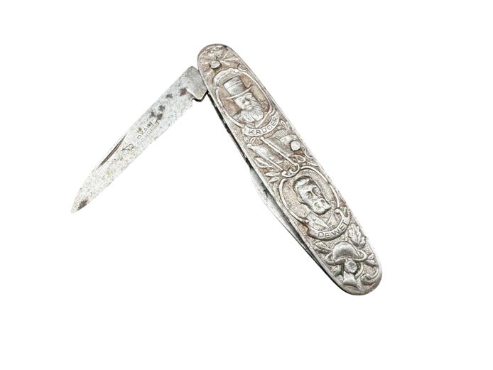 Vintage German Okapi Boer War Commemorative Pocket Knife – Paul Kruger & Gen. De Wet Relief Handles
